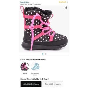 Nike Roshe One Hi Print Vivid pink Toddler 9C